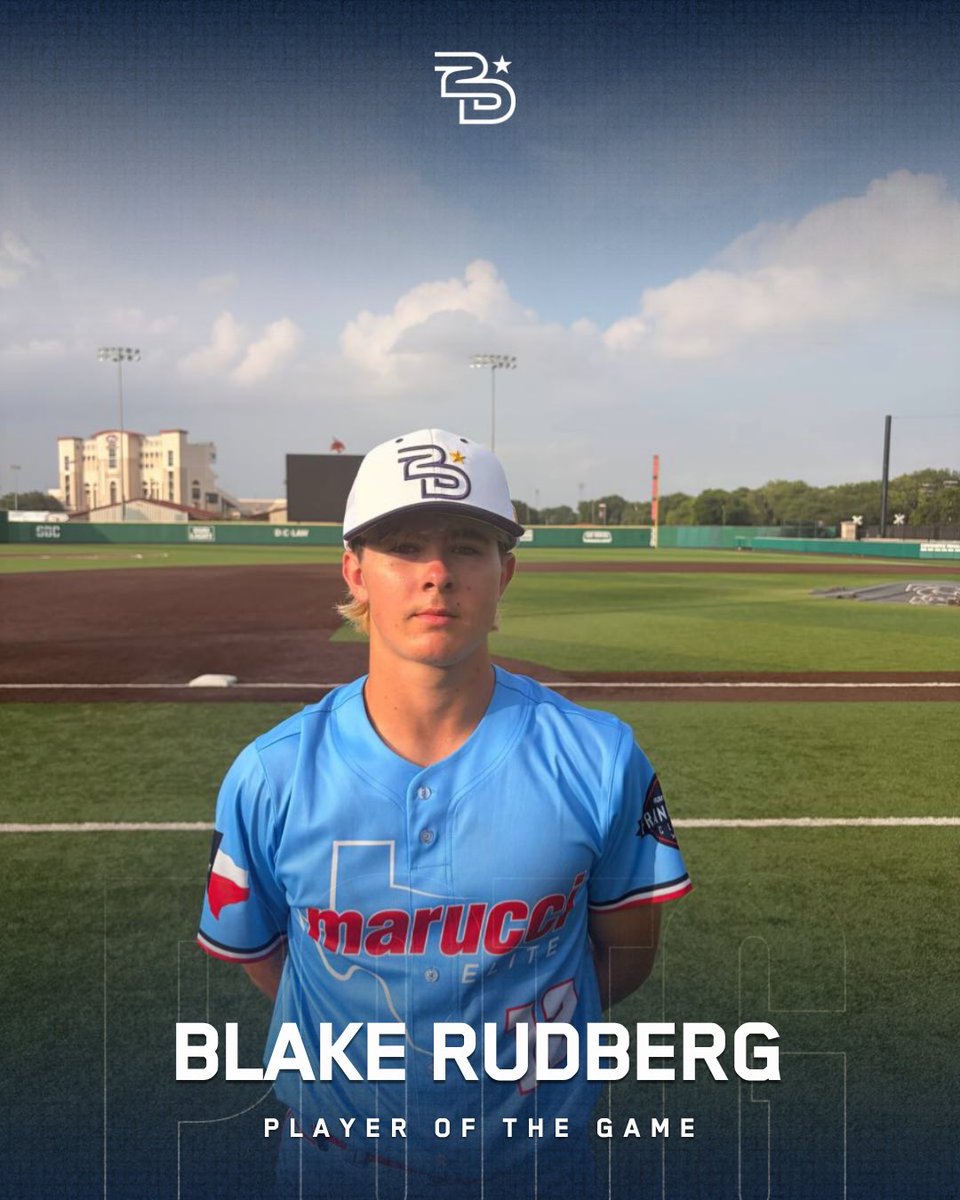 2DsportsbsbTX's tweet photo. ⭐️Player of the Game⭐️

Blake Rudberg

Marucci Elite Coffey 17u @MarucciEliteCTX https://t.co/2S2H6DLsG0