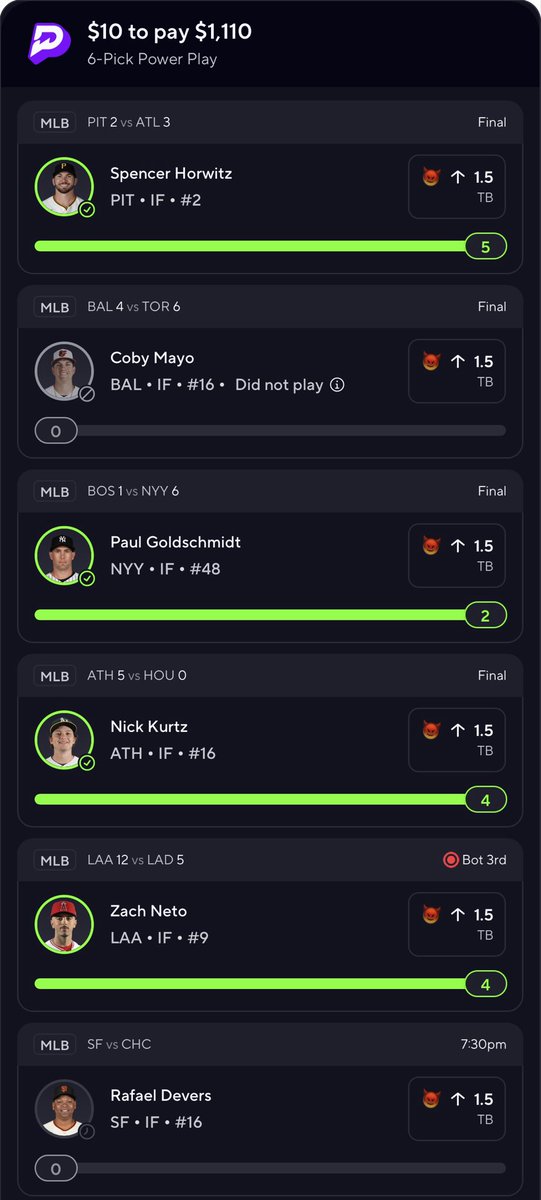 ParlayMindsCord's tweet photo. 🚨 IF THIS CASHES I’M GIVING AWAY $100 TOTAL 🚨

Rafael Devers needs 2+ TB 😈

If he gets it:

💰 $50 to 2 people

Drop your CashApp below 👇 https://t.co/1aI3q9K10z