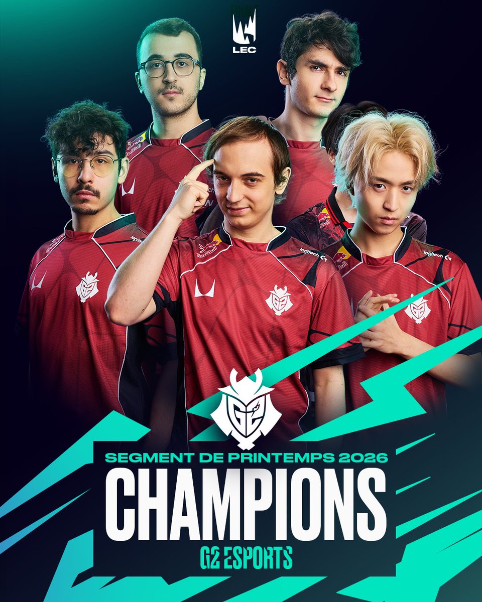 OTP_LoL's tweet photo. C'EST UNE DICTATURE !

LES @G2ESPORTS SONT CHAMPIONS DU LEC SPRING SPLIT 2026 🏆

DIRECTION LA CORÉE EN TANT QUE SEED 1 🇰🇷 https://t.co/2WR284RZ1L