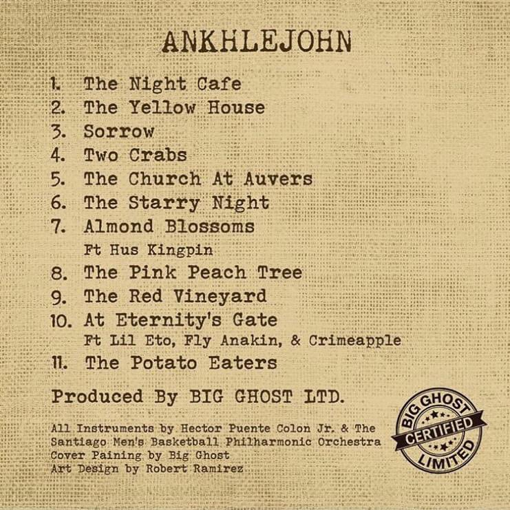 Nore_MCC's tweet photo. 7 years ago today on the 8th of June 💿

ANKHLEJOHN &amp; Big Ghost Ltd released “Van Ghost”. Favorite song? https://t.co/sWpIEy0um1
