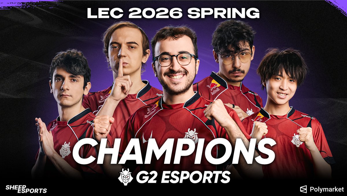 Sheep_Esports's tweet photo. G2 ESPORTS 🇩🇪 ARE THE 2026 #LEC SPRING CHAMPIONS

They secure Europe's #1 seed for MSI 2026! https://t.co/3RYKlkgKl6