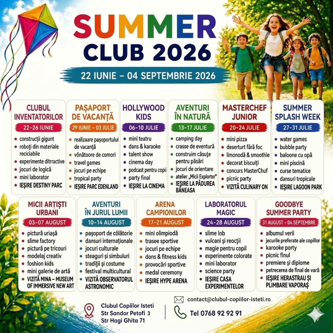 Gokidro's tweet photo. 🗺️ Ce face copilul tău vara asta în timp ce tu ești la birou? Transformă vacanța în amintiri reale, experimente și engleză învățată prin joacă! 
Clubul Copiilor Isteți a pregătit două super-aventuri urbane pentru copii de 5-10 ani!
Toate detaliile: https://t.co/w9XRLykSjl https://t.co/INxfiElQ9L