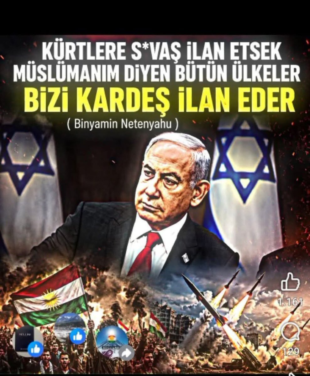 BozoJamil's tweet photo. #dkpol: Netanyahu siger, hvis vi erklærer krig mod det kurdiske folk, vil hele den islamiske verden erklære os for brødre. https://t.co/4XYkHgEA3v