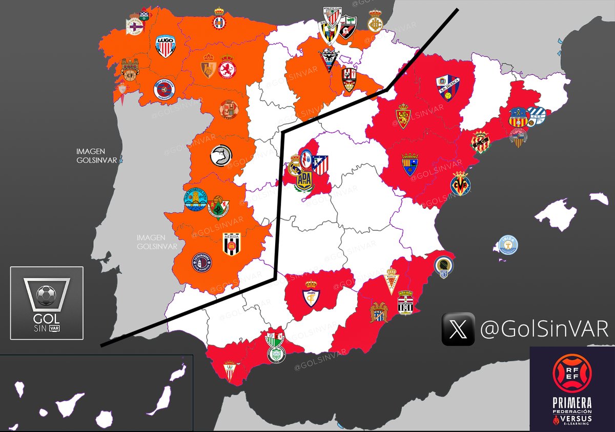 GolSinVAR's tweet photo. Ya nos podemos mojar.

Muchas papeletas de tener esta distribución de grupos la temporada que viene.

✅Lo que más prima en la RFEF es tener a dos descendidos en cada grupo y contentar a la mayoría.

Ya queda menos para ver el desenlace final. https://t.co/SR5ISjEdtm