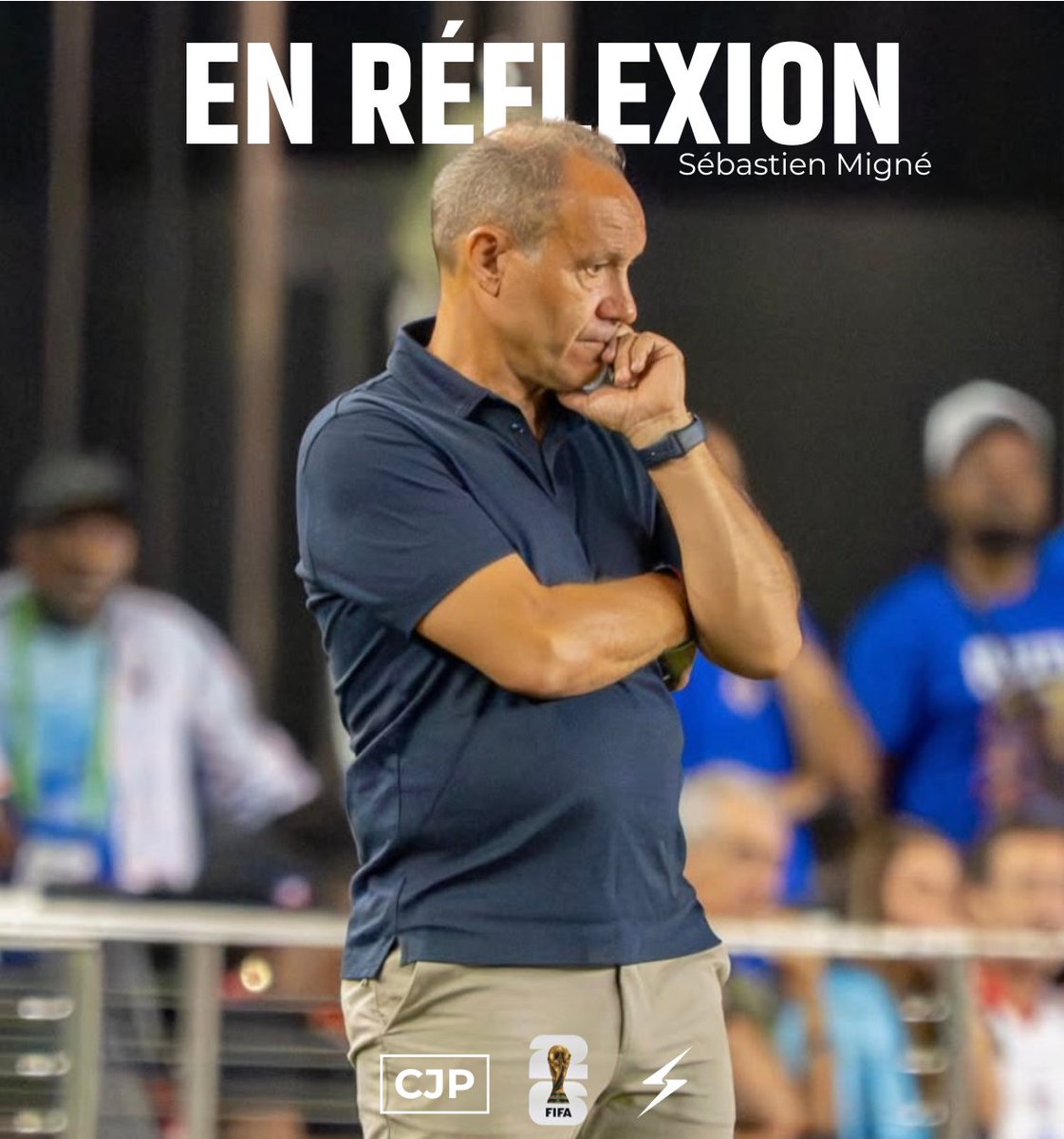 Caleb_Jephte's tweet photo. Haïti jouera son premier match de la Coupe du monde samedi prochain face à l’Écosse. Une rencontre au cours de laquelle le sélectionneur Migné devra faire des choix forts.

Mais à l’issue des matchs amicaux des Grenadiers, je pense que ces joueurs ont déjà confirmé leur place dans le XI de départ, sauf incident majeur :

🇭🇹 Johny Placide
🇭🇹 Carlens Arcus
🇭🇹 Ricardo Adé
🇭🇹 Hannes Delcroix
🇭🇹 Martin Expérience
🇭🇹 Danley Jean-Jacques
🇭🇹 Jean Ricner Bellegarde
🇭🇹 Frantzdy Pierrot
🇭🇹 Wilson Isidor

Le 4-4-2 plat, avec le duo Isidor-Pierrot en attaque, devrait sans doute être reconduit. Bellegarde et Danley dans l’entrejeu, pour pousser Migné à miser sur la continuité. À suivre...
À suivre.