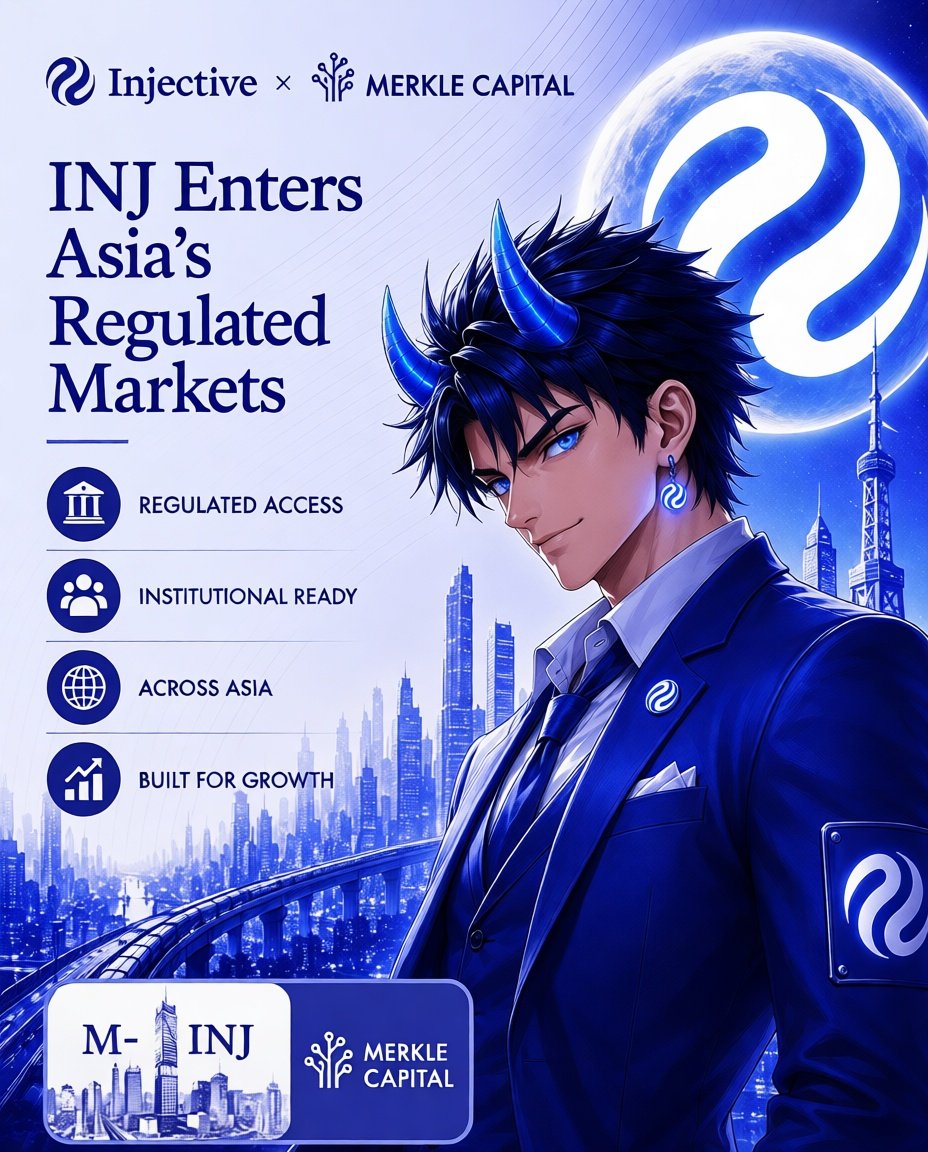 Zephyro_STARK's tweet photo. Ninjas, $INJ is slowly moving beyond pure crypto markets and stepping directly into regulated global finance.

A major signal just came from Asia:

The first regulated Injective-focused fund in Asia is officially LIVE M-INJ by Merkle Capital, fully supervised under Thailand’s SEC.

For the first time, both retail and institutional investors across Asia can now get compliant exposure to $INJ through traditional finance rails.

Meaning:
➔ no crypto exchanges
➔ no wallets
➔ no self-custody complexity
➔  just regulated access through a licensed investment structure

M-INJ launched on June 4, 2026 and mainly focuses on $INJ while dynamically allocating into USDC and stablecoins depending on market conditions.

Another important detail 🕵️‍♂️

Merkle Capital was Thailand’s first licensed digital asset fund manager, and M-INJ became one of the few single-asset funds they launched.

At the same time in the US:

➔ Injective Policy Institute is already active in Washington working around onchain finance policy
➔ regulated INJ futures already launched through CFTC-regulated Bitnomial
➔ 21Shares + Canary ETF filings continue progressing

So now the same asset $INJ is slowly opening regulated pathways across both Asia and the US.

Meanwhile Injective keeps expanding across:
➔ RWAs
➔ tokenization
➔ stablecoins
➔ DeFi
➔ onchain financial infrastructure

And another thing many people overlook:

➥ Injective mainnet has operated for 4+ years without halts
➥ entire INJ supply is already circulating
➥ $INJ 3.0 keeps reducing supply through buybacks & burns

Feels like real institutional rails around $INJ are starting to light up globally 🥷