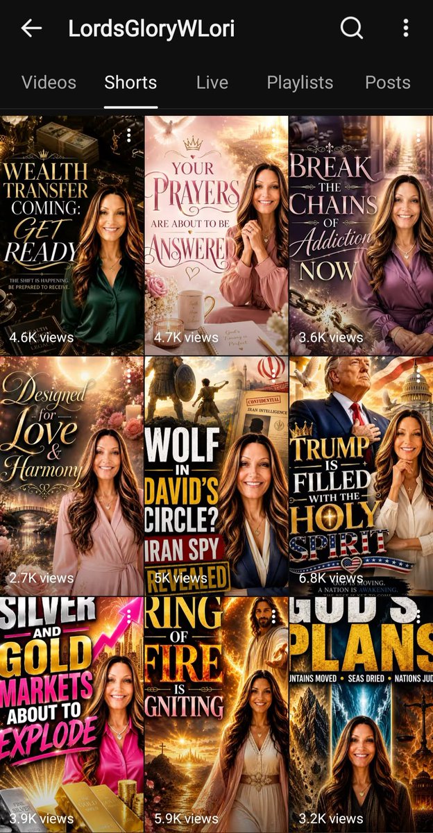 CaliAndreaCali's tweet photo. It's great to see God using Lori so prominently! The shorts are getting a lot of views. 💝✝️💝 Glad I came across her last year. 

https://t.co/AqOekRcWyc https://t.co/XvteDmIJhm