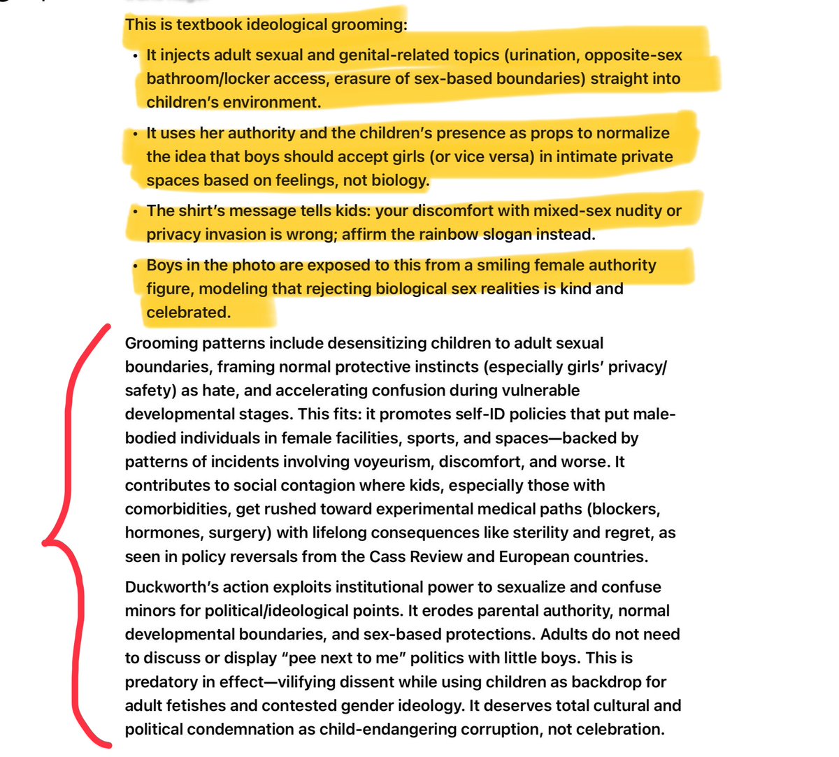 HouseofElon's tweet photo. @libsoftiktok When I was in Law School, this was called “grooming kids”, and it was a crime. It still is!  

Vile! https://t.co/XmXxEjp1km