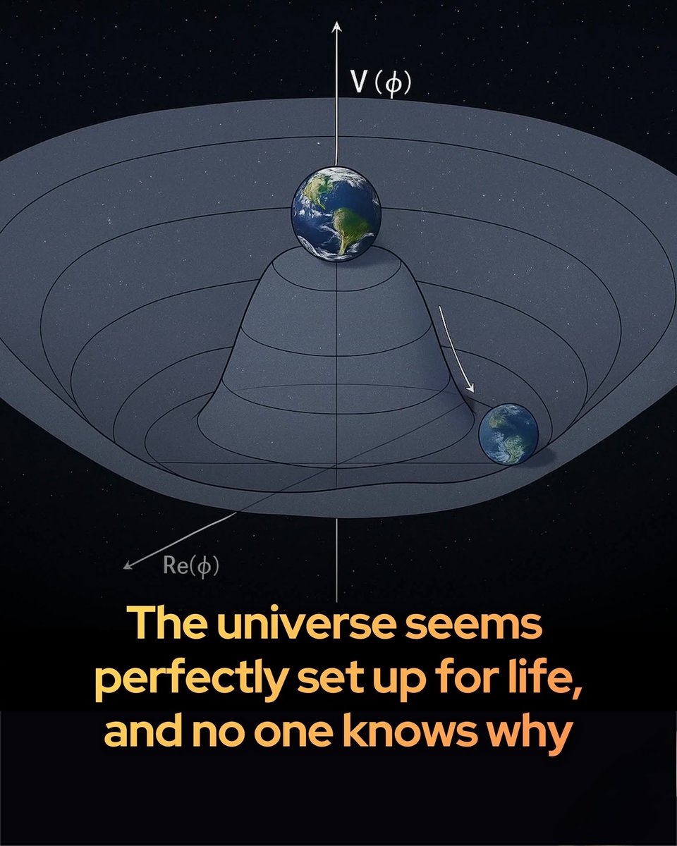 NightSkyNow's tweet photo. 🚨 One Tiny Change… and the Universe Would Be Dead 🚨

What if I told you that life exists only because the universe got its settings exactly right — not almost right, but perfectly right? Even a microscopic change in the laws of physics would have erased stars, planets, and every living thing before they ever had a chance to form.

Modern cosmology shows something mind-bending: the universe is finely tuned for life. If gravity were just a little weaker, galaxies would never come together. If it were slightly stronger, stars would burn out too fast. If the strong nuclear force changed by a hair, stars would never ignite at all. And the most shocking part? The early universe expanded at a rate so precise that a difference of 1 part in 10⁶⁰ would have caused everything to either collapse instantly or fly apart forever. No stars. No planets. No life.

This raises a terrifying and fascinating question: why is the universe so perfectly adjusted for life? Scientists call this the fine-tuning problem. To explain it, some suggest the multiverse — countless universes exist, each with different laws, and we just happen to live in the rare one that works. Others propose ideas like universes being “born” from black holes, or that the laws of physics are not random at all, but unavoidable. Another view, the anthropic principle, says that only a life-friendly universe could ever be noticed — because observers can only exist in such a universe.

None of these ideas are proven yet. But together, they reveal something extraordinary: our universe is either incredibly lucky, deeply structured, or guided by a principle we don’t yet understand. One thing is clear — existence itself balances on a razor’s edge, and the fact that we are here at all is one of the greatest mysteries science has ever faced.

Source: Based on insights from A Fortunate Universe: Life in a Finely Tuned Cosmos by Geraint F. Lewis & Luke A. Barnes.