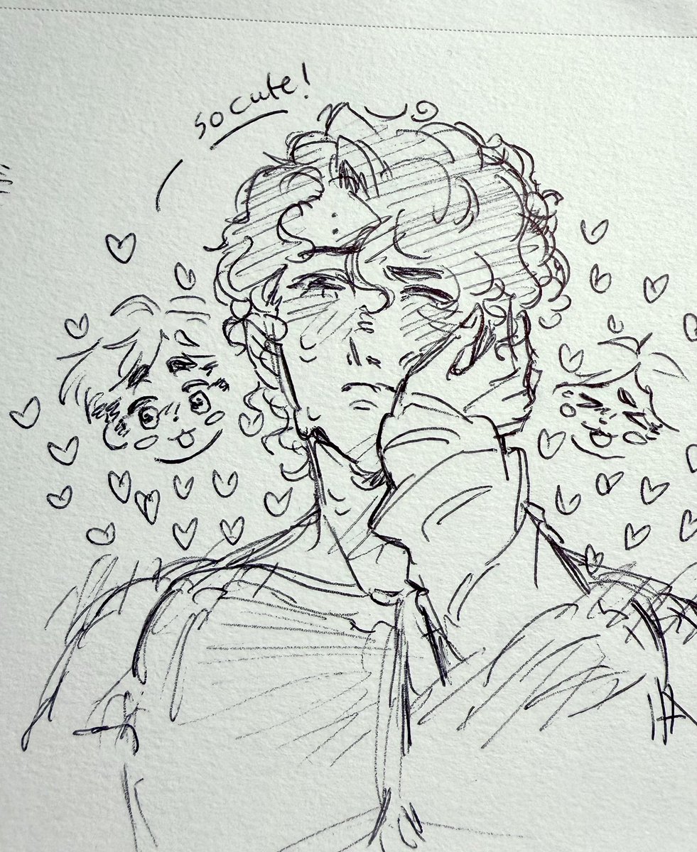 invaderzimmmy's tweet photo. #skts #sakuatsu

work SUCKS so i doodled with a shitty office pen https://t.co/s8OdQEDPuk