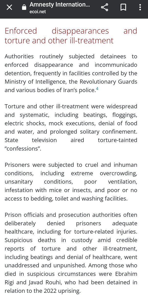 Popyecake's tweet photo. @PhelanLmphelan @MosabHasanYOSEF @TRobinsonNewEra @Nigel_Farage @realDonaldTrump @SecWar @netanyahu A report in 2022 shed some light on the atrocious conditions of Iranian prisons. https://t.co/9excWRvOGJ