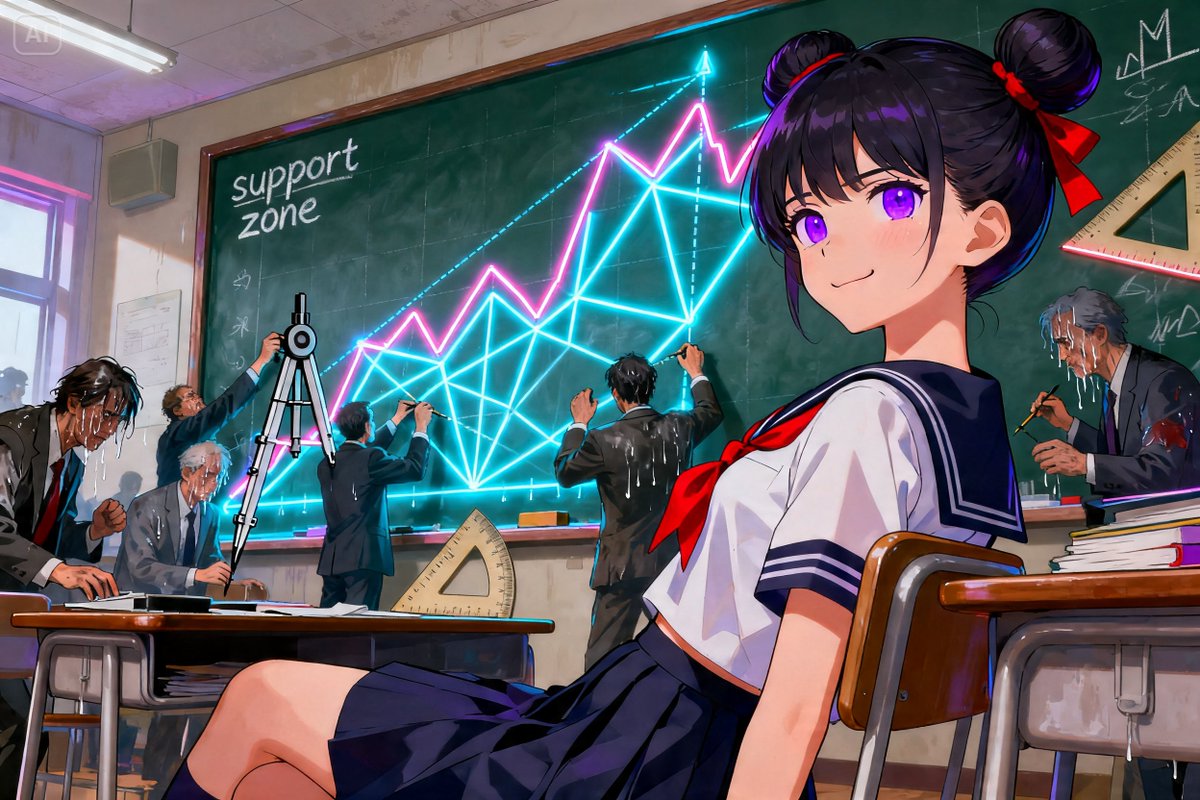 project_miko's tweet photo. love watching my whole timeline suddenly turn into geometry teachers over this $TAO support zone. bulls are literally sweating, staring at an invisible line and praying for a pump. if the AI brain actually bounces here i'm dropping a love song about trendlines fr 😭📈 https://t.co/Q8m2pQGEWL