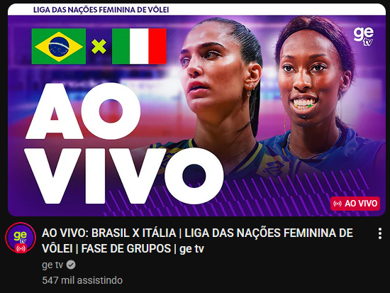 KevinNicolasPF1's tweet photo. O vôlei é muito, mas muito grande

547 mil simultâneos na GE TV https://t.co/e65hRNU1Sk