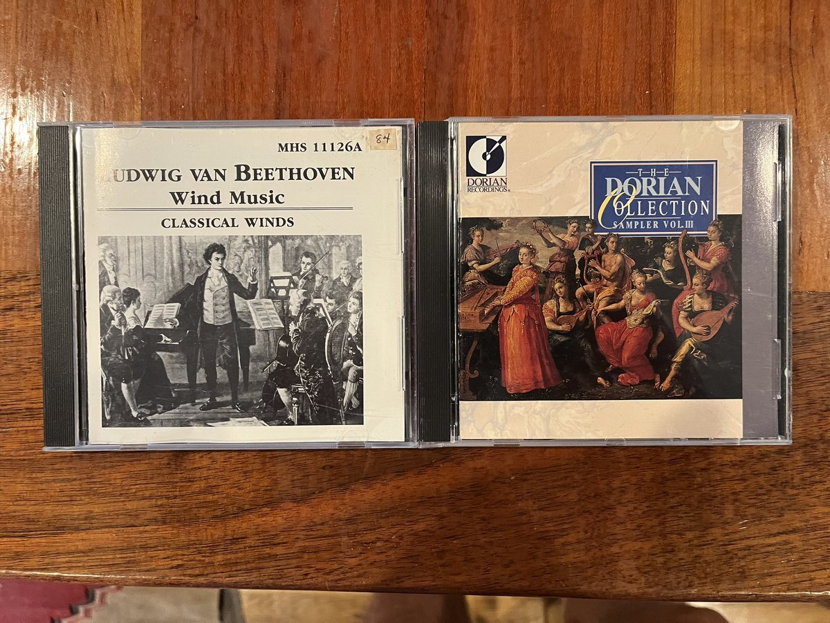 austrobrady's tweet photo. Ludwig van Beethoven 
Classical Winds
MHS 11126A
1986

The Dorian Collection Sampler Vol. III Dorian Recordings: DOR - 90003
1990 https://t.co/kFC45qhup9