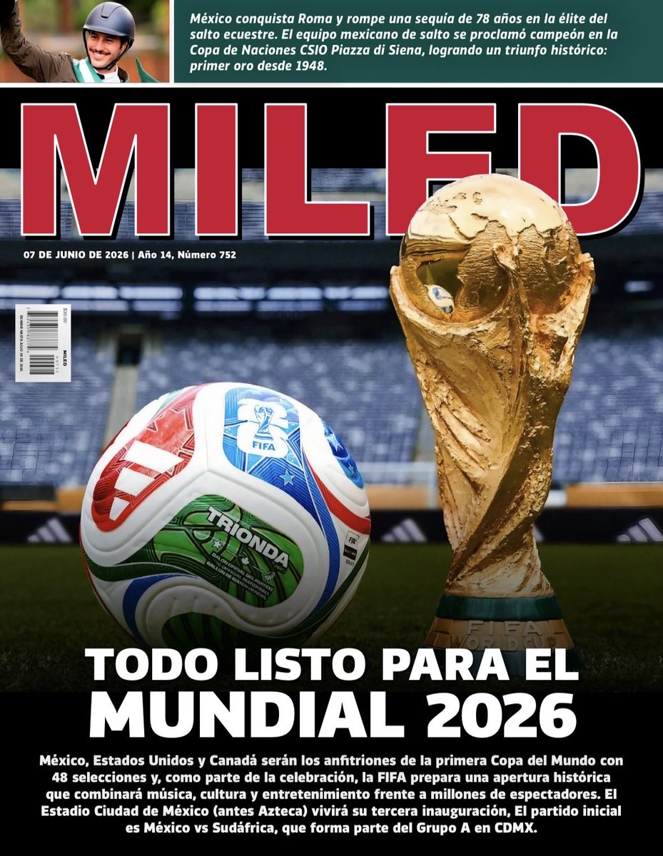 rlibien's tweet photo. Revista Miled @fifacom_es @fifaworldcup_es @FIFAcom @FIFAWorldCup @GobiernoMX @GobCDMX @noticiasmiled @FMF #miled https://t.co/vZ0f365lKc
