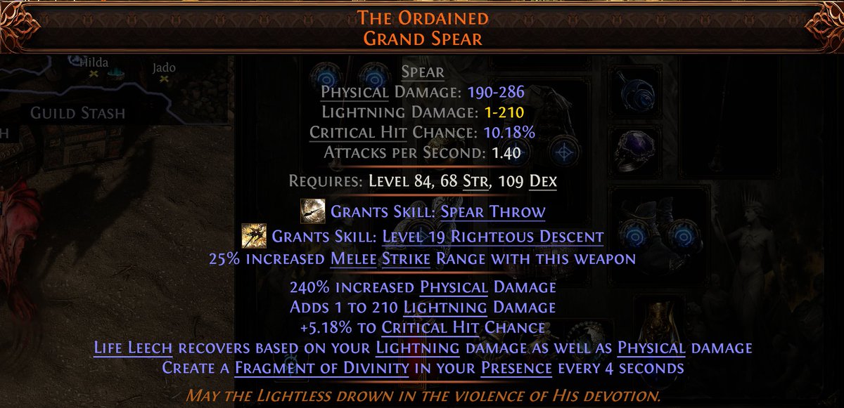 Jordan458_'s tweet photo. Pretty cool new Unique from the new Arbiter of Divinity Pinnacle Boss. 0.5 just keeps on giving and I cant stop playing. https://t.co/KxFRenWl5B
