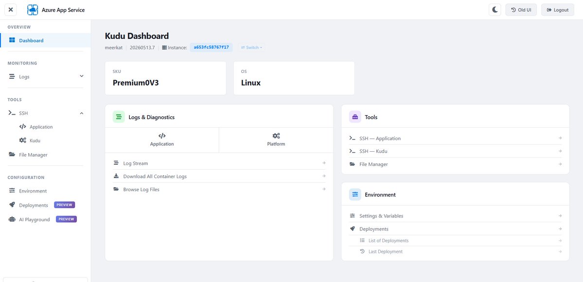 reckt32's tweet photo. oh my god they are vibecoding at azure wtf is this ui https://t.co/TgMEzTmcu2
