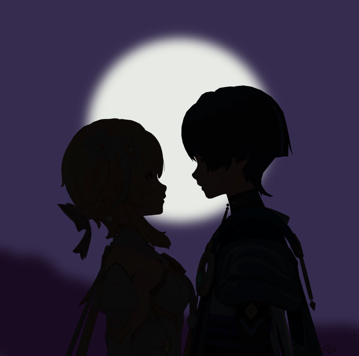 tsukiyo_yato's tweet photo. I was listening to Take me by DANNY and I thought the cover was really pretty. So I wanted to recreate it with Scaralumi 💙

(Btw no it's not Scaralum 😭 the last one is for the I) 

#scaralumi #wanlumi https://t.co/3jLGz5JvAK