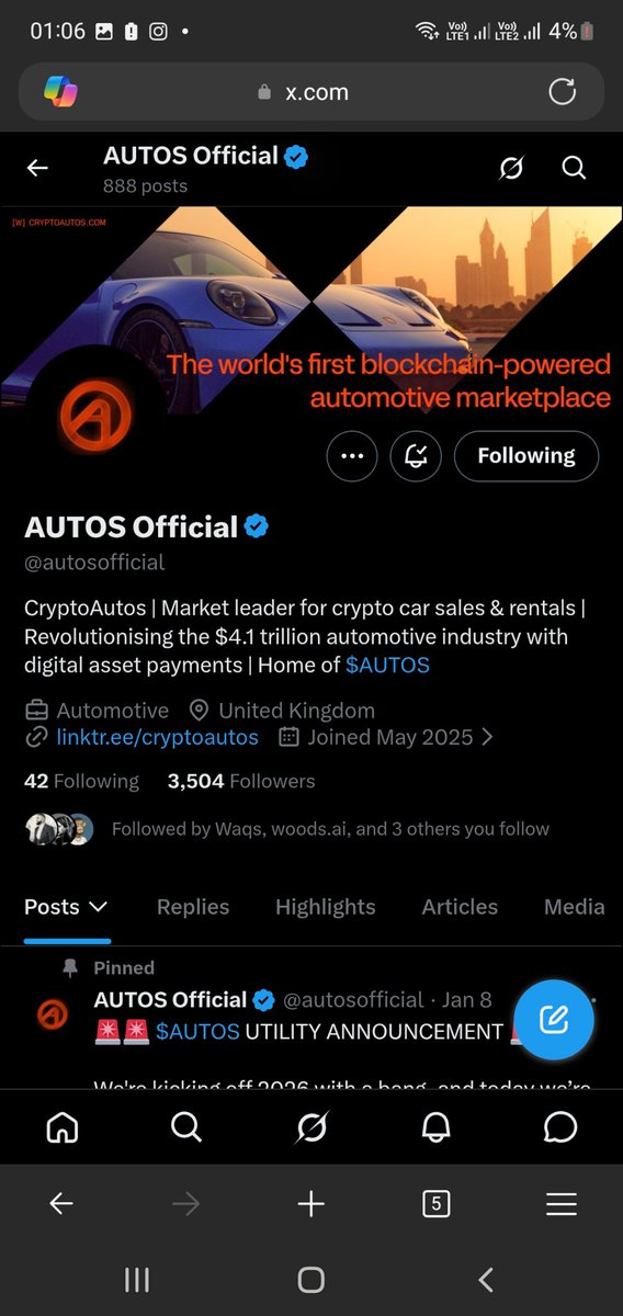 PhoenixArru's tweet photo. @waqszzz @autosofficial Thanks Waqs! 

what a cool way to spread some love on the weekend! Thank you for the $1K $AUTOS giveaway 🫡 Really appreciate it! 🙌

Followed, Liked and RT'd

 Tagging —
@Sandeep13_ 
@akhilesh_player https://t.co/8NyRJTX0TV