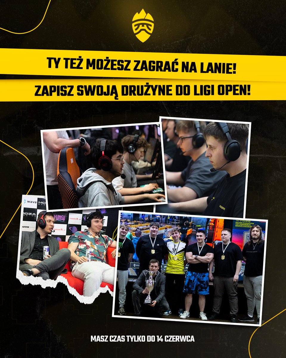 ARRMYgg's tweet photo. Uczucie grania na LANie ze swoimi ziomkami jest naprawdę niesamowite! 💛🖤

Wy również możecie tego doświadczyć, jeżeli zajmiecie wysokie miejsce w Lidze OPEN i przejdziecie fazę Playoff! 😎

Zapiszcie się do 16 sezonu rozgrywek już teraz! 🔽

https://t.co/iPqrnkjyKB https://t.co/w3Z7QAWVwE