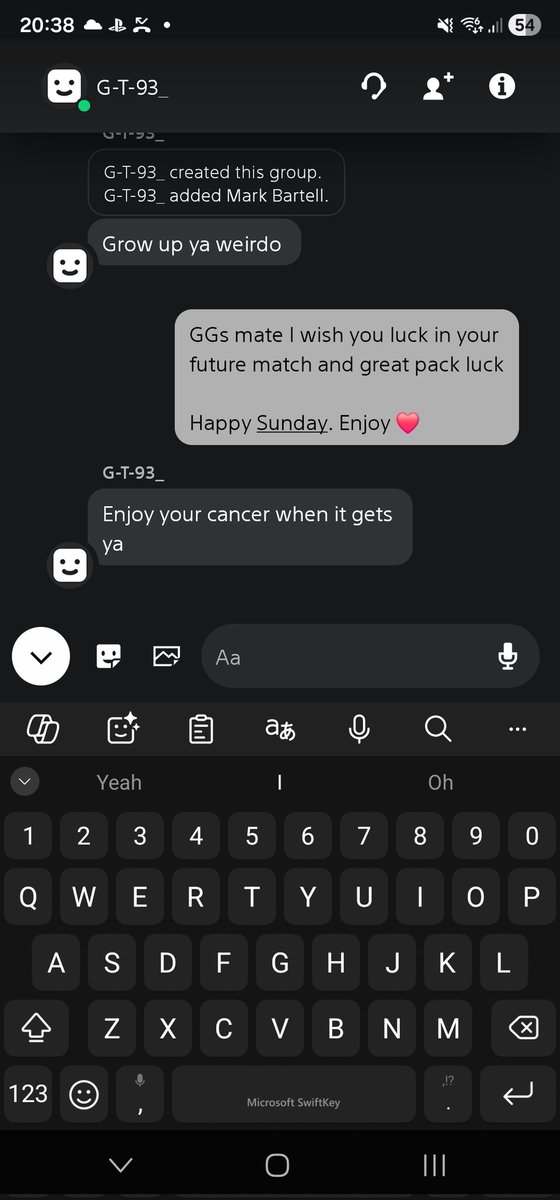 _Bartell_'s tweet photo. I'm truly shocked and appalled how vile the FC community is. Horrific.

All because this guy lost a friendly game mode (unlimited entries)

@EASFCDirect @PlayStationUK @EAFCTradingHub @TheFUTSyndicate @MarcFUTTrader  shit needs spreading far and wide

Make the change man. Be nice https://t.co/kvWdkgGR2p