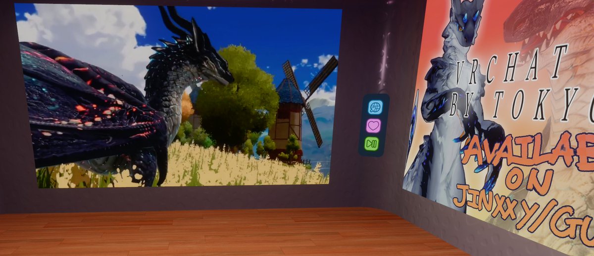 CalloArcwing's tweet photo. @MekanipWrites came across Neotokyo showing some people how to use the flight feature of a dragon avatar they just released https://t.co/2FlhuVJ567