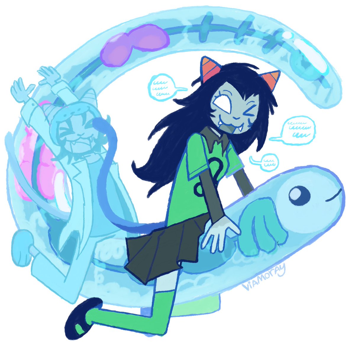 viamoray's tweet photo. Meulin and Nepeta's adventure https://t.co/eZLK61MVbo