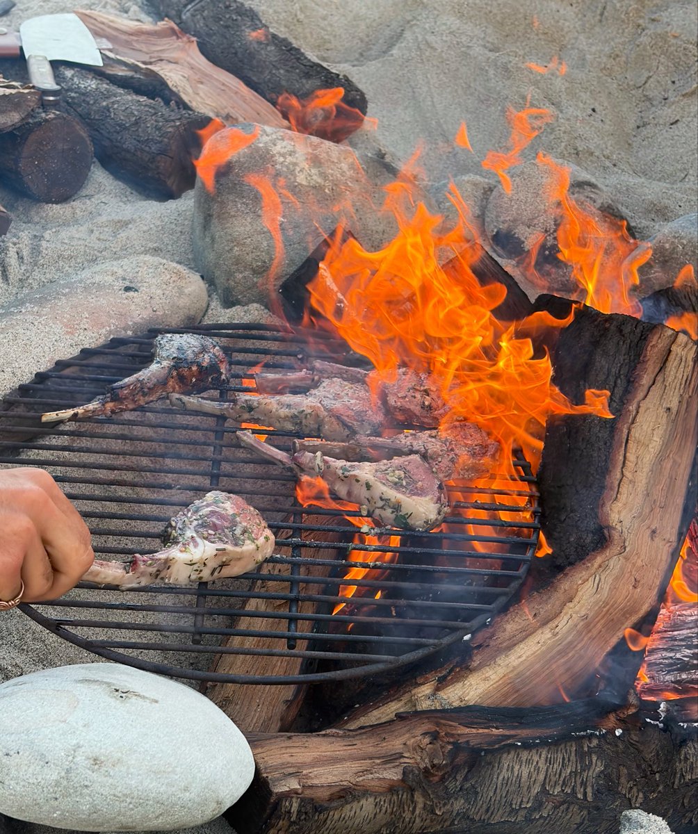 Casebradford's tweet photo. Open fire cooking experience is elite level, in nature with friends. 

God this is real true cooking and enjoyment - a glimpse into how good life can be when we embrace the best of our ancestral lifeways https://t.co/c1mEzNUN7V