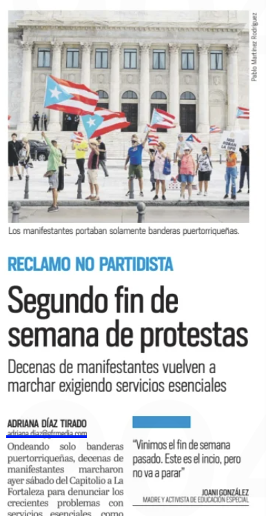 DiasporaPIP's tweet photo. La prensa resalta que en las protestas recientes nuestra gente marchó ondeando únicamente la monoestrellada. Nuestra bandera es el símbolo inquebrantable de nuestra nación caribeña y la fuerza que nos une contra el coloniaje. ¡La Patria Nueva se levanta! 🇵🇷✨ #DPIP https://t.co/XRYjIHUQsG