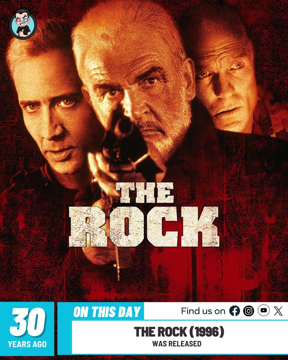 joblocom's tweet photo. The Rock (1996) was released 30 years ago! 🎥
 #TheRock1996 #MichaelBay #SeanConnery #NicolasCage https://t.co/dtCEzICihT