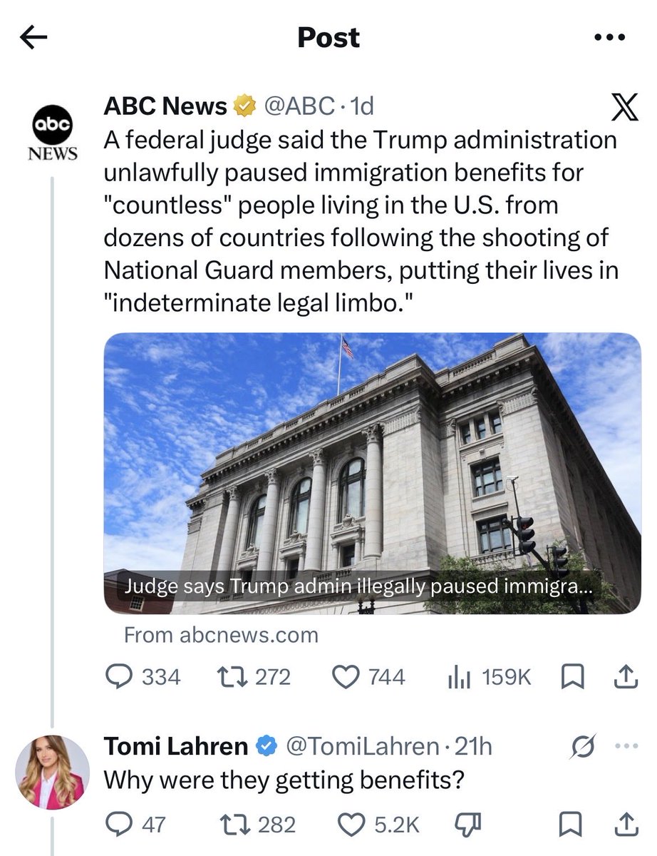 David_J_Bier's tweet photo. People think that immigration “benefits” mean welfare. They are not welfare and they are not “benefits” from the government. They are grants of basic freedoms to live, work, and travel https://t.co/VuNL1YaUzN