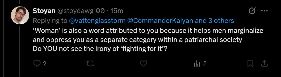 CommanderKalyan's tweet photo. This is as retarded as thinking you can stop shark fishing by removing the meaning to the word "shark".

You can call women "oompa loompas" if you want, because the ones who have suffered genital mutilation will still suffer it. There just won't be a word to define why. https://t.co/fn0wlYV0Uh