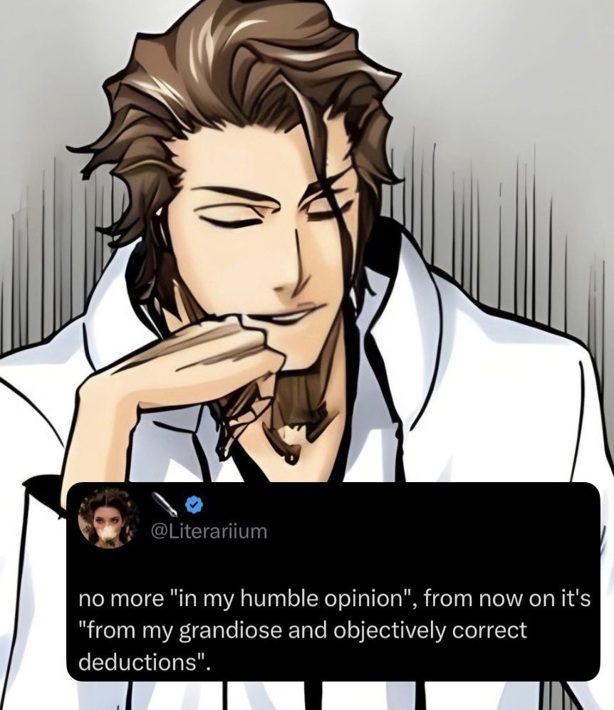 hiunchituwa's tweet photo. rare aizen edition for @ShiggyRaki https://t.co/opPfhQOLo8
