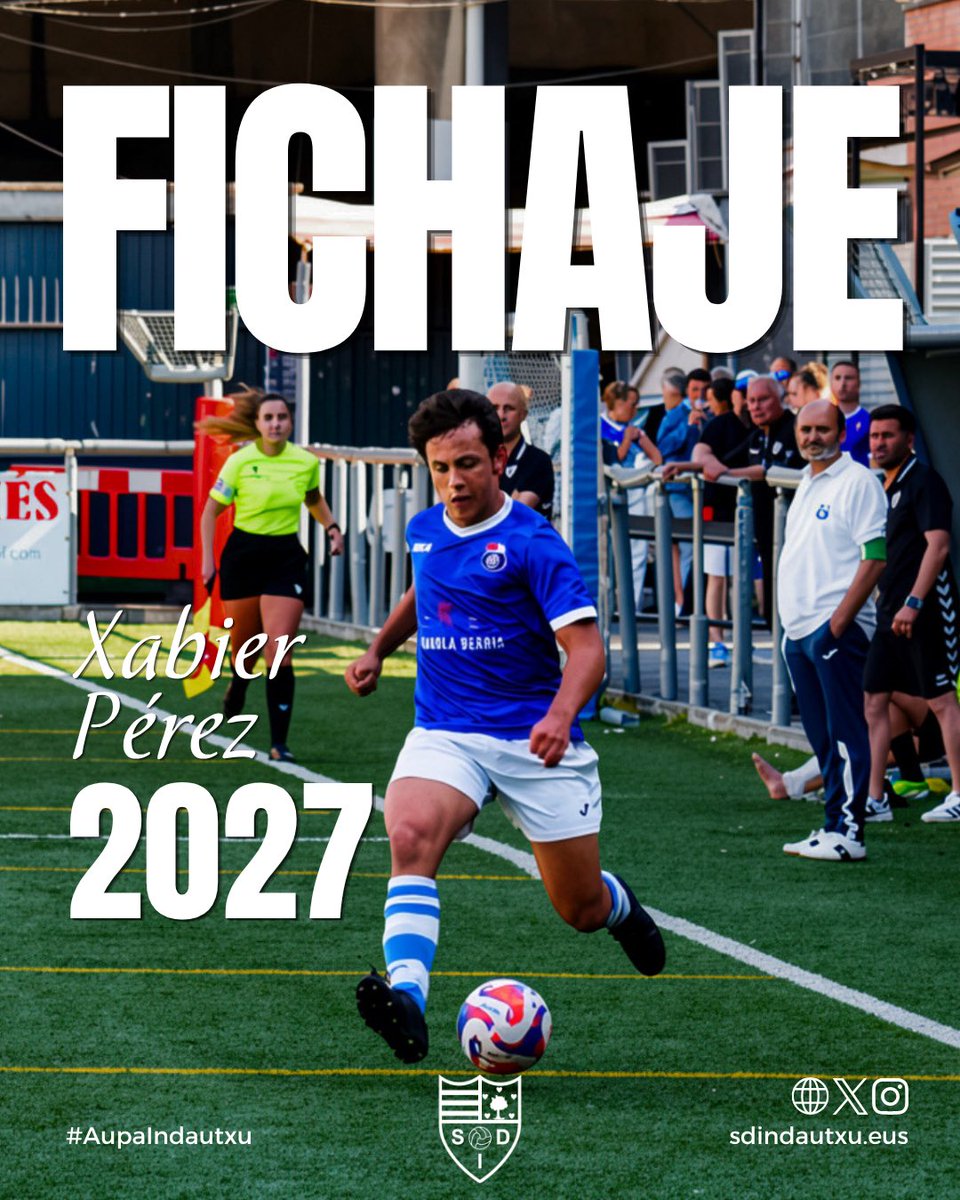 indautxu_sd's tweet photo. 𝐗𝐚𝐛𝐢𝐞𝐫 𝐏𝐞́𝐫𝐞𝐳 | 𝐍𝐔𝐄𝐕𝐎 𝐅𝐈𝐂𝐇𝐀𝐉𝐄

Procedente del Acero Club, Xabi ficha por la SD Indautxu.

Media punta con creatividad y olfato goleador. Vestirá los colores del Indautxu hasta 2027.

Ongi etorrri, Xabi. 💪🏽❤️

#AupaIndautxu https://t.co/1GWGv6FOw9