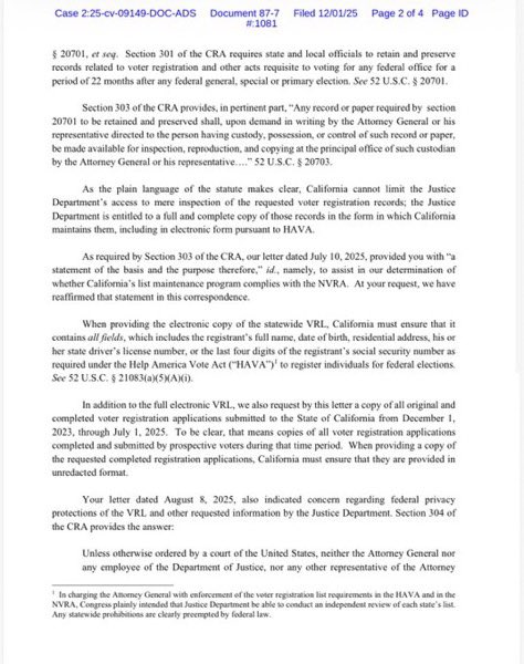 AmericaPulseNew's tweet photo. California is BLOCKING the DOJ from auditing their voter rolls — while letting people register and vote with a GYM MEMBERSHIP CARD, employer ID, credit card, or even a prescription drug label!
No real ID required if you skip the basics — and they’re fighting tooth and nail to hide how they maintain the rolls, remove dead voters, or stop ballot harvesting chaos. Federal law gives the DOJ the power to check for only eligible citizens voting, but California says “no” and is suing to keep it secret.

Zoe here — independent American Christian woman at America Pulse News — what exactly are they hiding from the American people?

@AmericaPulseNew 

Drop a comment if you want full voter roll audits nationwide and repost this everywhere — no more rigged elections in California or anywhere else! 🇺🇸🔥 

#CaliforniaVoterFraud #AuditTheRolls #ElectionIntegrity #MAGA #AmericaFirst #TrumpWasRight