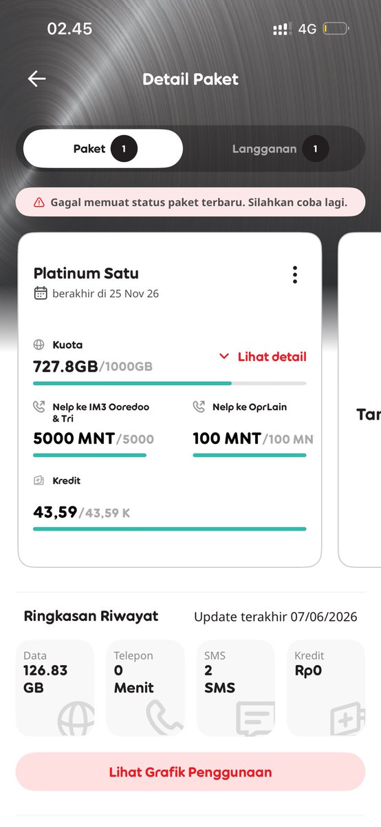 masamru28's tweet photo. @cogoligii tahun lalu pernah promo di ibox im3 setahun 1000gb. kalau ga salah harga nya dulu 1jt, aku cuman bayar 550k aja. tiap bulan gak bingung beli kuota lagi👍😭 rada eman sih udah jalan 6 bulan tp kuota belum abis setengahnya😭 https://t.co/mSToKS2iIB