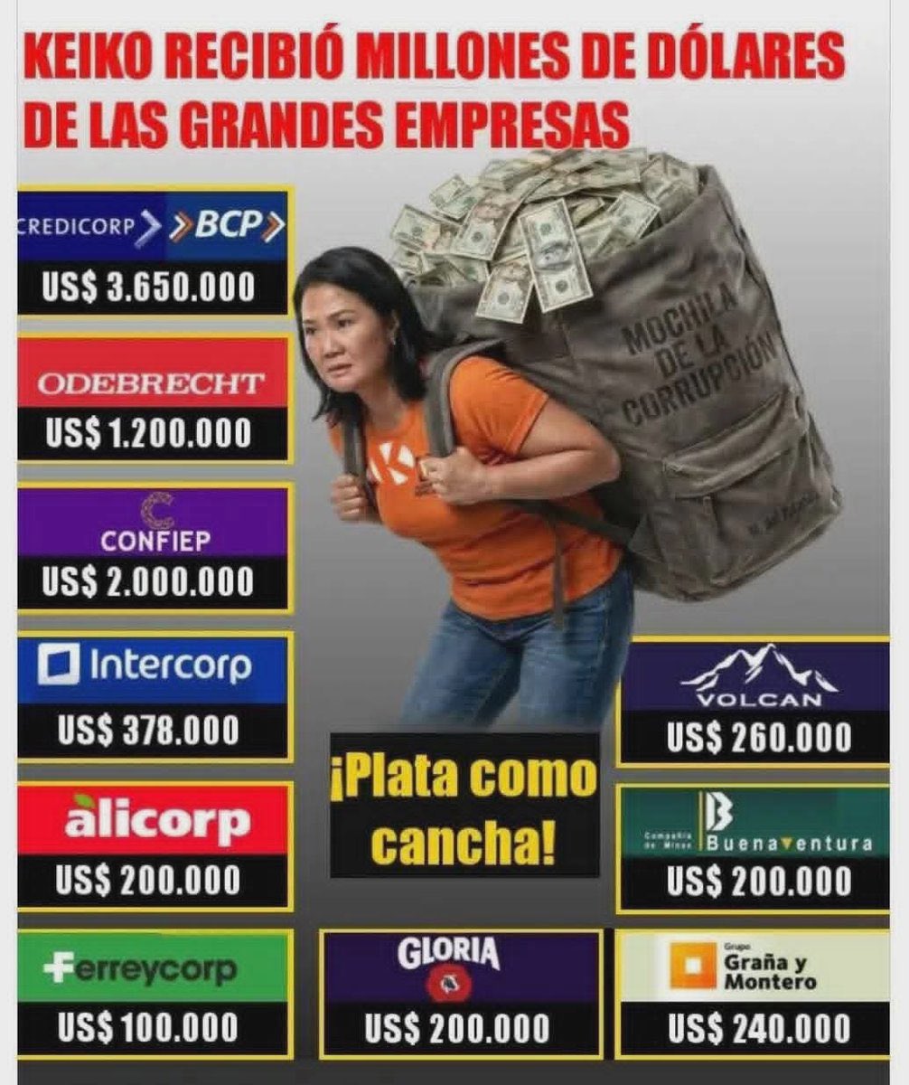 visat77's tweet photo. @Frospigliosi Por eso nunca más por esa ratera corrupta https://t.co/XutJ49qkDM