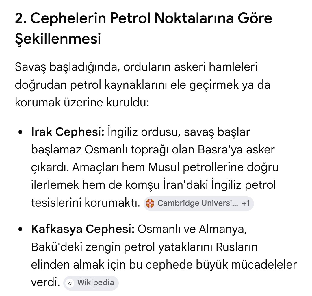 Mr00H's tweet photo. @Tekyolbilim Birinci dünya savaşı ve petrol. https://t.co/lXLhjwhQkY