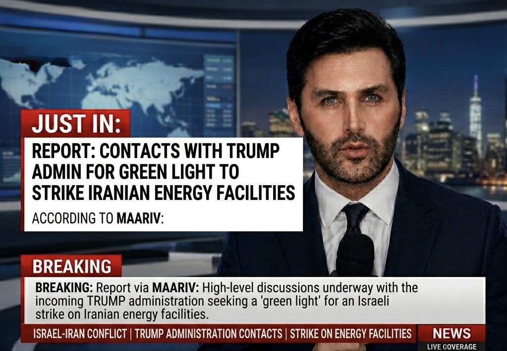 GeorgeStephan2's tweet photo. 🔴 BREAKING: Israel is reportedly in contact with the Trump administration to secure a "green light" for a direct military strike on Iranian energy facilities, according to Israeli outlet Maariv.
#MiddleEastCrisis #TrumpAdministration #IranConflict #BreakingNews #GlobalTensions https://t.co/MoomGORjix