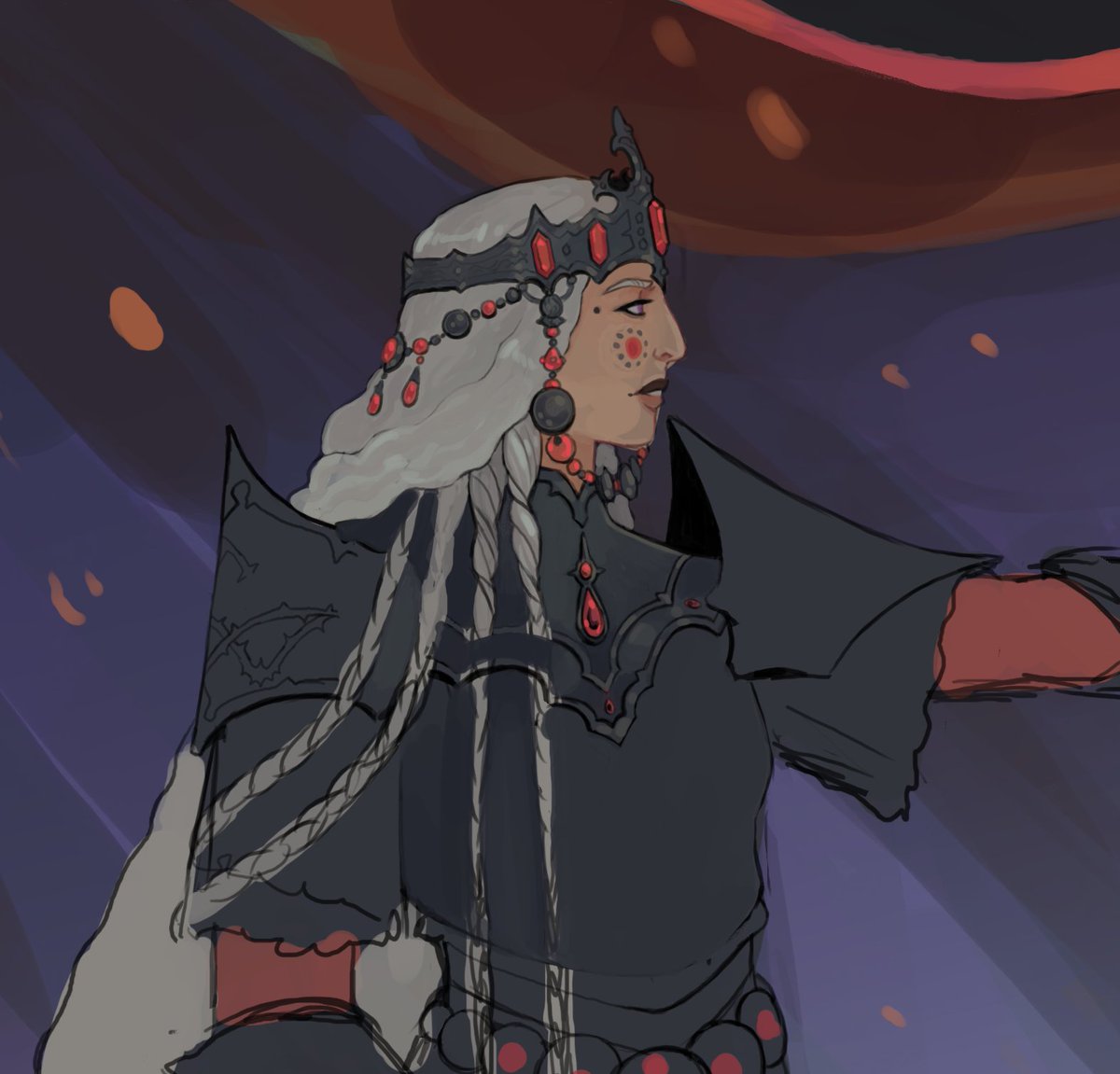 maratycznie's tweet photo. Rhaenys and Meraxes wip https://t.co/YlYcZAsbmM