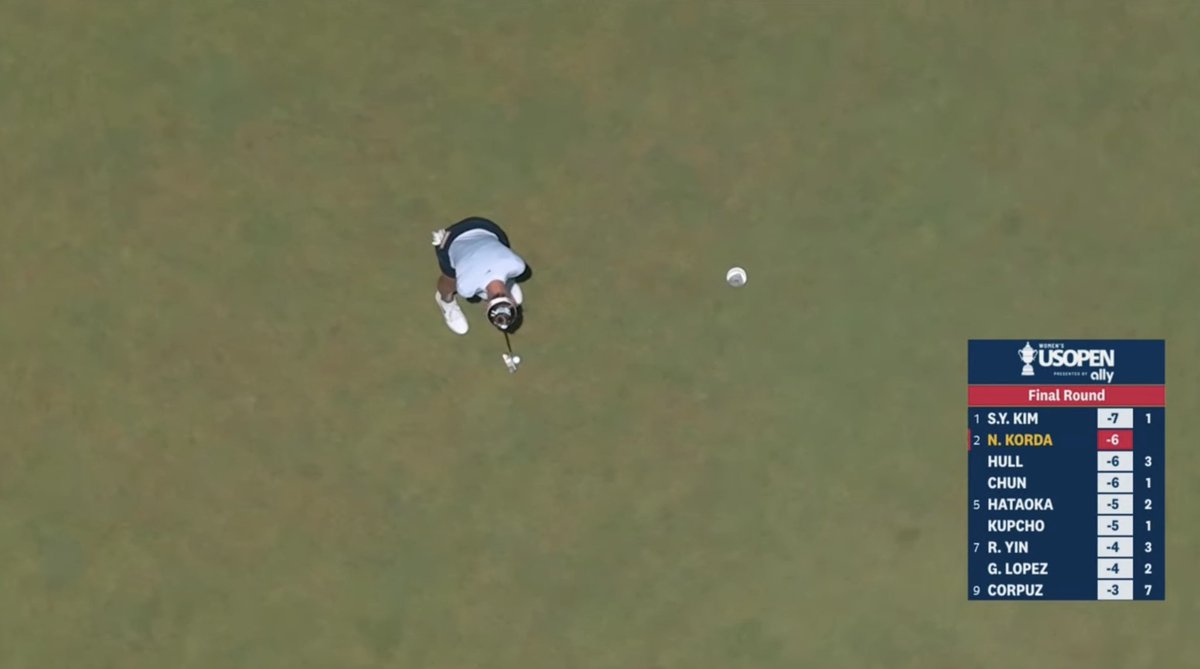 kclairerogers's tweet photo. The bird’s eye view of Nelly’s putt on 1 >

More of this please! https://t.co/VVknHiHG97