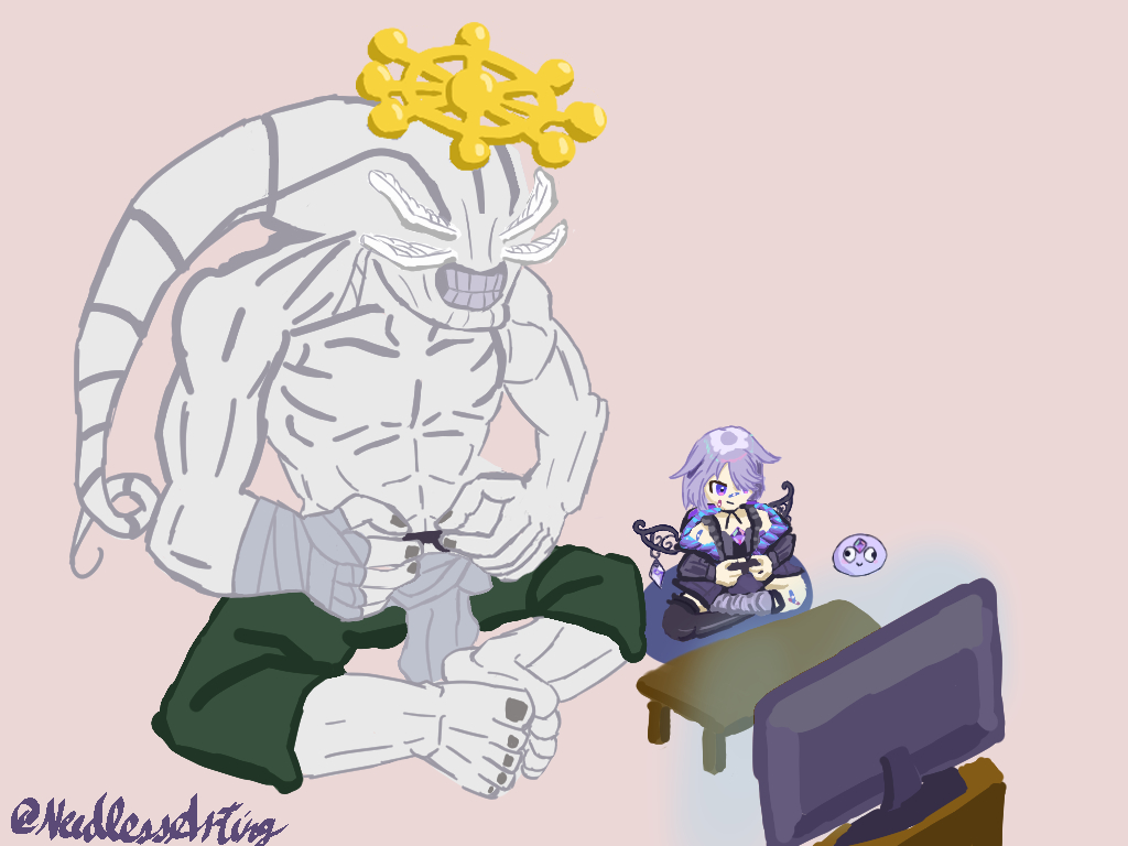 NeedlessArting's tweet photo. Week 24 : ddoodle #bijouwled
(Will Mahoraga adapt to Biboo's gameplay and win?) https://t.co/odwQEN1JPx