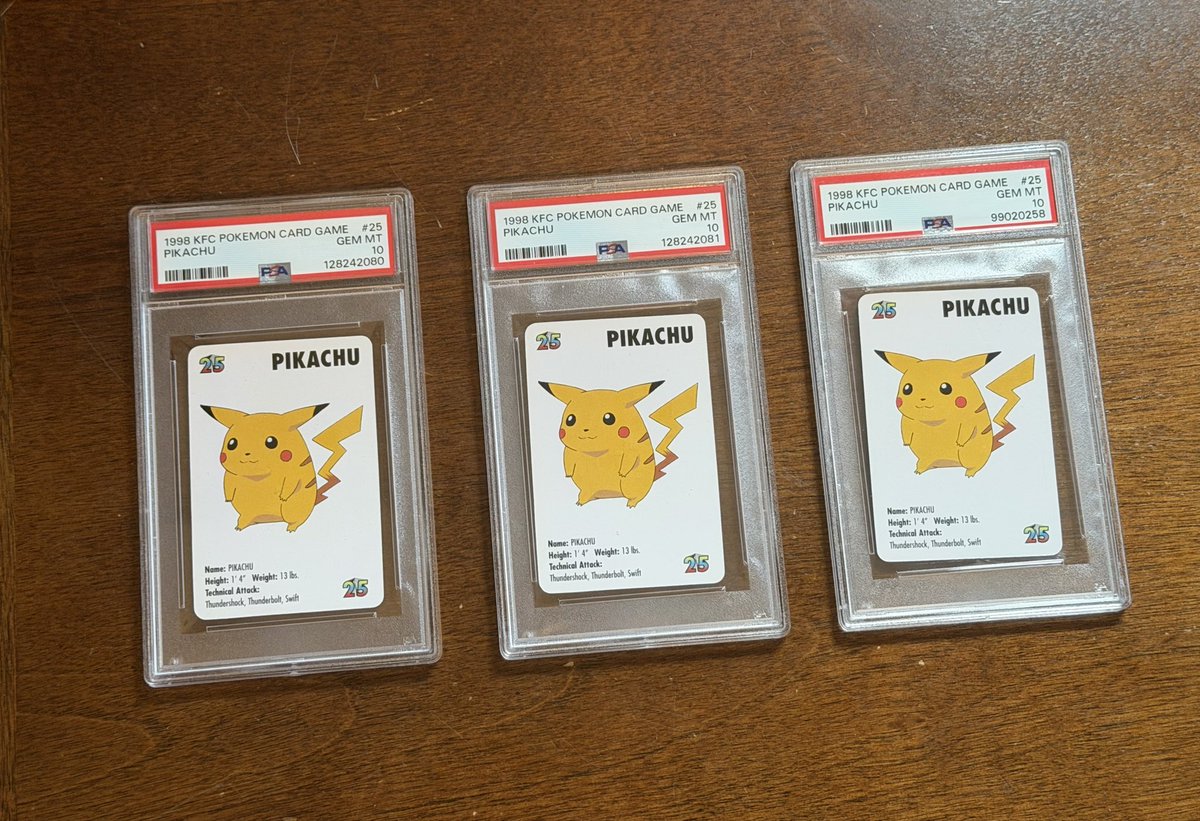 There are only 98 of the first ever English Pikachu collectible card in a  PSA 10.