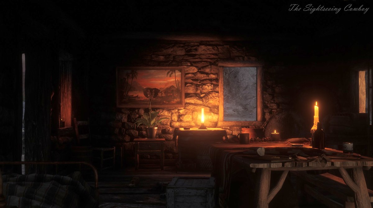 sightseercowboy's tweet photo. If #NewAustin is more your kind of climate, how about the cabin at #ScratchingPost? Sit by candlelight and dream of a tropical paradise by the sea...
#reddeadonline #rdo #rdr2photography #reddeadredemption2 #virtualphotography #thesightseeingcowboy https://t.co/pkFgNFPKao