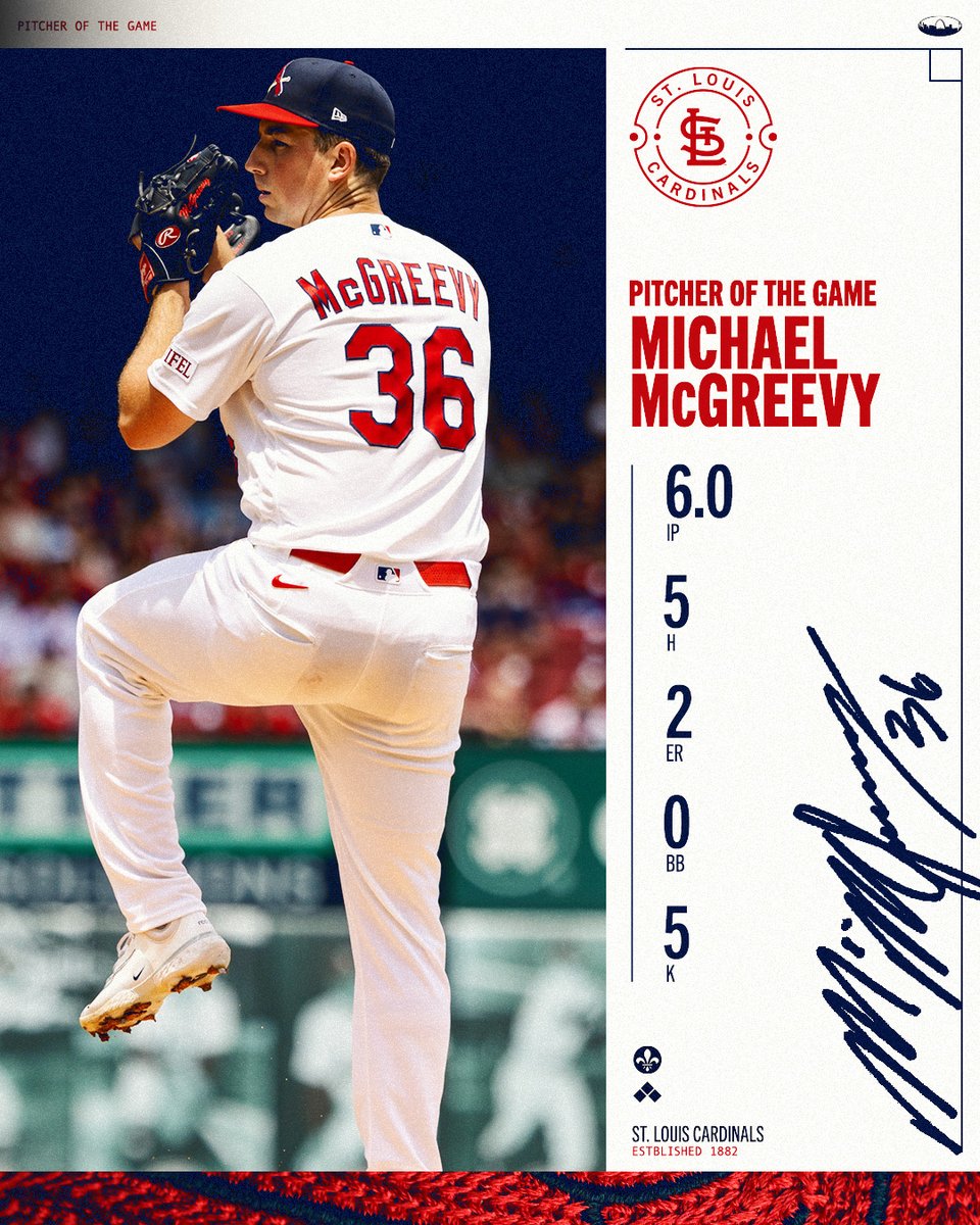 Cardinals's tweet photo. Another quality start for Michael McGreevy! https://t.co/LLnvxVADDu