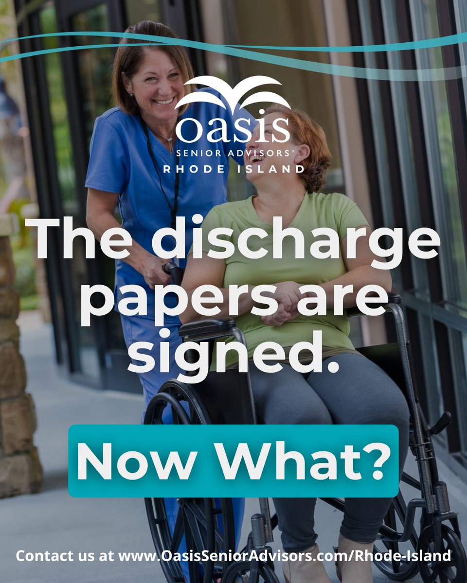 OasisRhode's tweet photo. The phone call you've been waiting for.
"Your parent is medically stable and will be discharged in 48 hours."

While it sounds like good news, it often triggers a wave of panic. How will they get up the stairs? Who is going to manage these five new medications? What happens if... https://t.co/knFxk5KxdZ