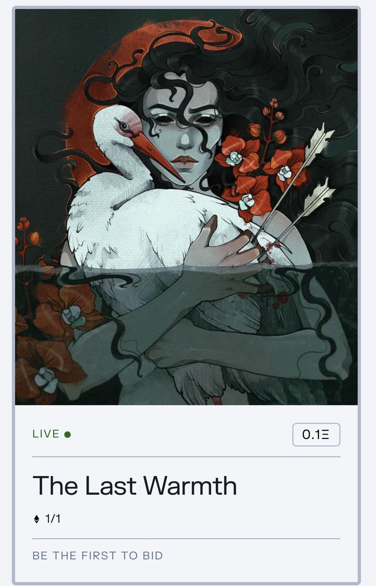 ArtiArt15's tweet photo. 𝗧𝗵𝗲 𝗟𝗮𝘀𝘁 𝗪𝗮𝗿𝗺𝘁𝗵🥀

0.1 eth https://t.co/wgFGqPGT43