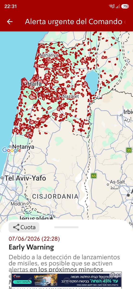 epulv's tweet photo. @AbogadoDijo Los iraníes hacen su homenaje, disparando al norte de Israel https://t.co/hZW8G7qqA8