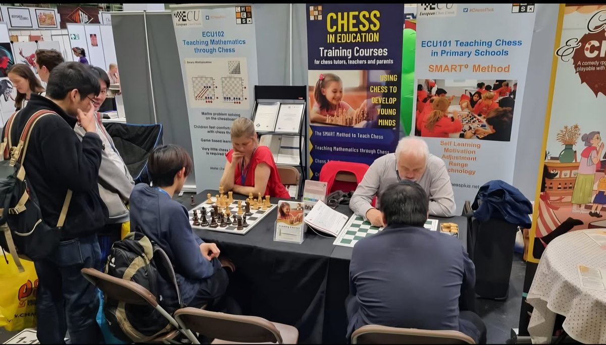 ECU_Education's tweet photo. Exactly 4 years ago on this day at the Birmingham Game Expo where the ECU107 -  Chess and Strategy Games in the Classroom training course was born by John Foley and Brigitta Peszleg
4 years, many teacher and many more children learned these games and enjoyed the challenge &amp; fun. https://t.co/orYkQrSVvd