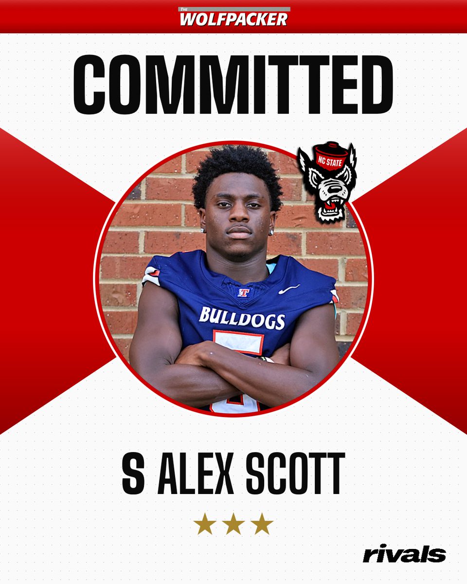 fleischman_noah's tweet photo. NC State picked up a commitment from Lyons (Ga.) Toombs County 3⭐️ S Alex Scott.

The priority DB posted 90 total tackles, including 16 TFLs, and five pass breakups as a junior for the Georgia Class 1A state runner-up.

More here: https://t.co/sruEO7jwiu https://t.co/kDn3Y96CcL